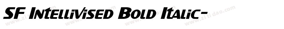 SF Intellivised Bold Italic字体转换